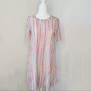 BCBGeneration Textured Stripe A-line Dress